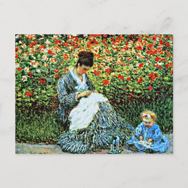Postal Camille Monet y niño, (Anverso)
