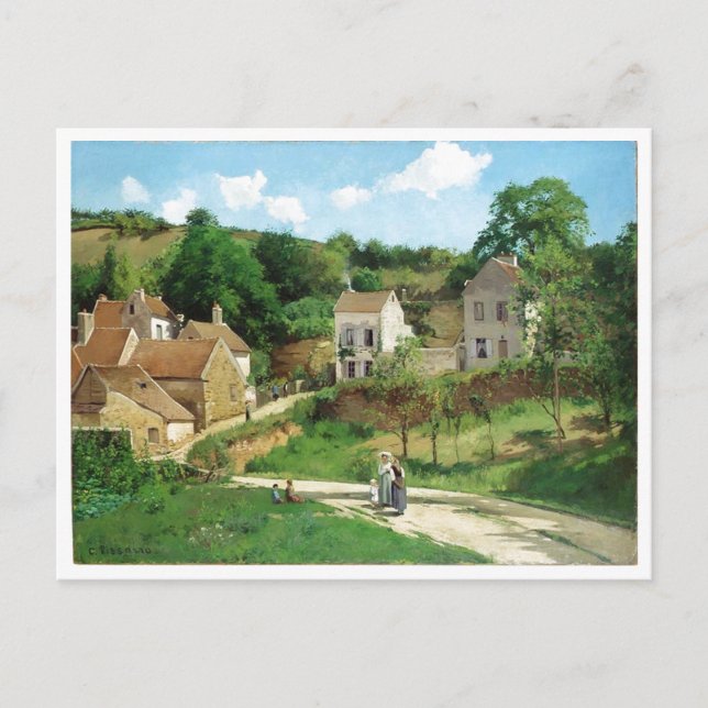 Postal Camille Pissarro - aceite de Pontoise 1867 de la (Anverso)