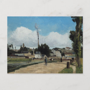 Postal Camille Pissarro - Bancos del Oise en Pontoise