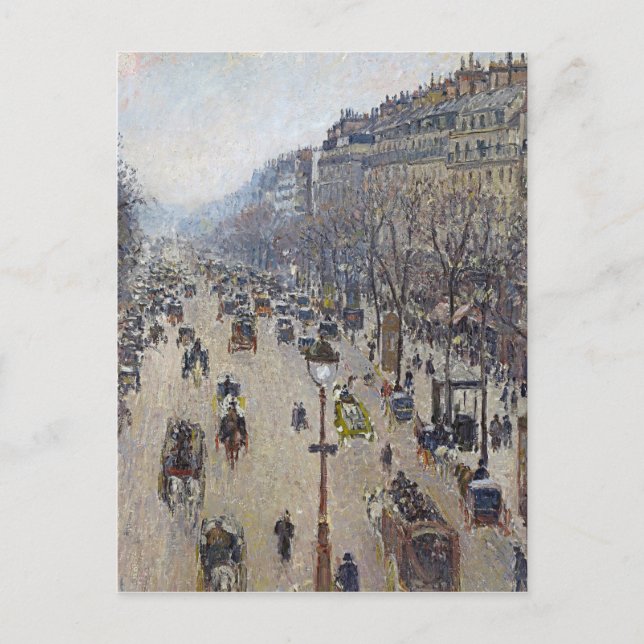Postal Camille Pissarro - Boulevard Montmartre (Anverso)
