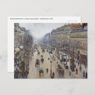 Postal Camille Pissarro - Boulevard Montmartre, mañana