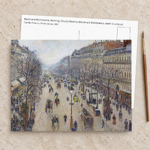 Postal Camille Pissarro - Boulevard Montmartre, mañana