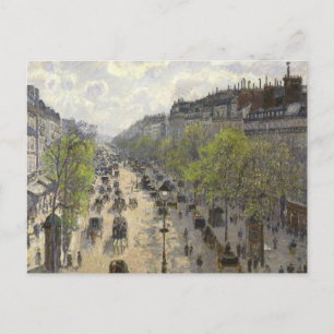Postal Camille Pissarro - Boulevard Montmartre, primavera