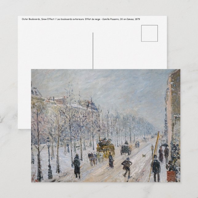 Postal Camille Pissarro - Boulevares exteriores, efecto n (Anverso / Reverso)