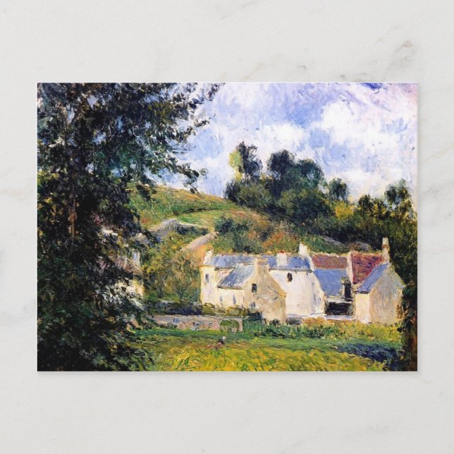 Postal Camille Pissarro - Casas de l'Hermitage, Pontoise (Anverso)