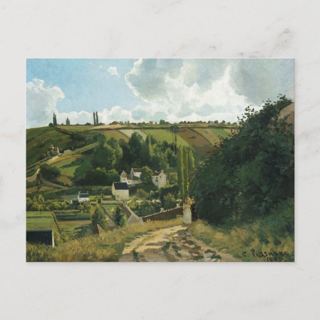 Postal Camille Pissarro - colina de Jalais, Pontoise (Anverso)