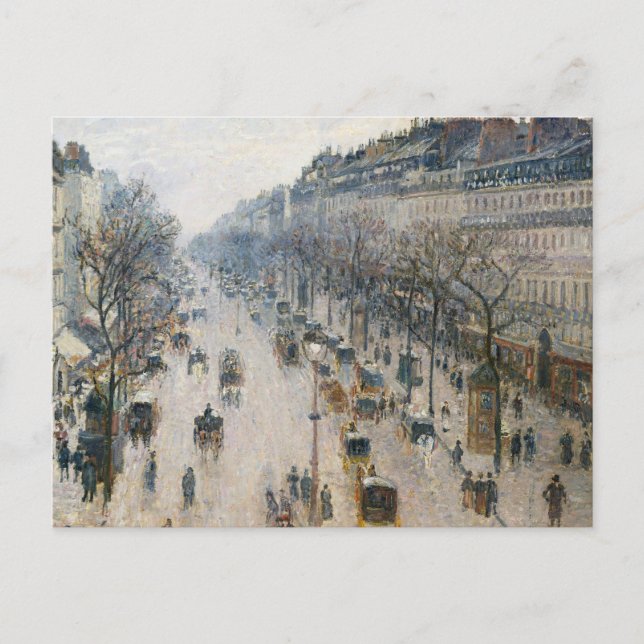 Postal Camille Pissarro - El Boulevard Montmartre (Anverso)