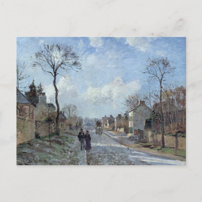 Postal Camille Pissarro | El camino a Louveciennes, 1872 (Anverso)