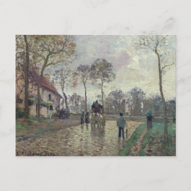 Postal Camille Pissarro | El entrenador de Louveciennes,  (Anverso)
