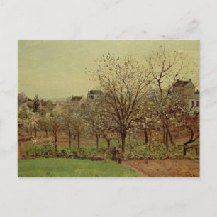 Postal Camille Pissarro El huerto, 1870 (petróleo en ca