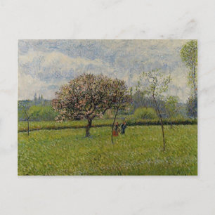 Postal Camille Pissarro - Flores de manzanos en Eragny