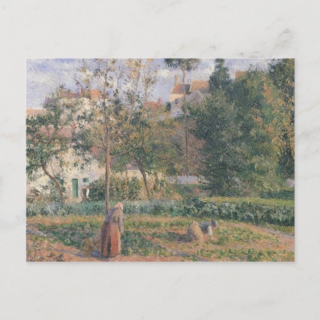 Postal Camille Pissarro | Jardín vegetal de Hermita (Anverso)