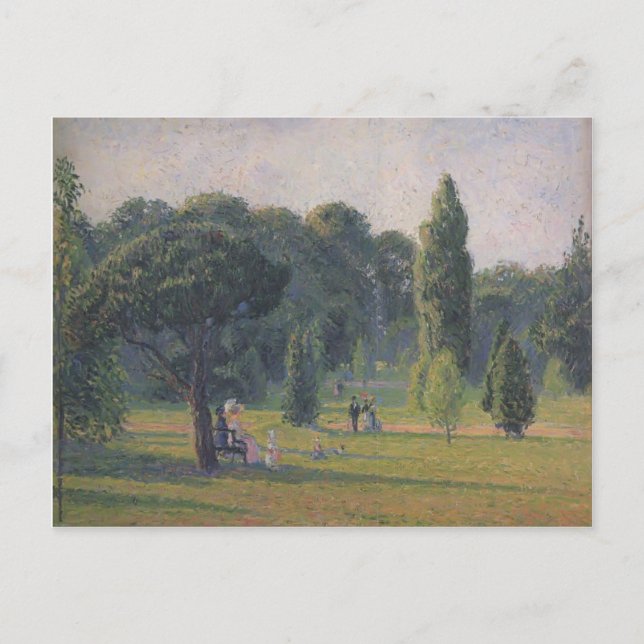 Postal Camille Pissarro - Jardines En Kew, Sunset (Anverso)