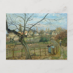 Postal Camille Pissarro   La cerca, 1872 (aceite sobre li