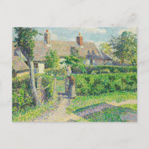 Postal Camille Pissarro - las casas de los campesinos,