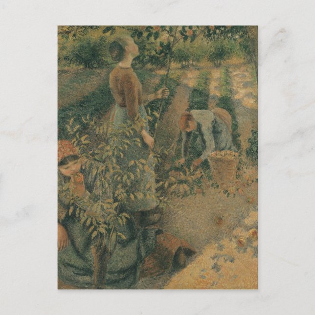 Postal Camille Pissarro | Los Apple Pickers, 1886 (Anverso)