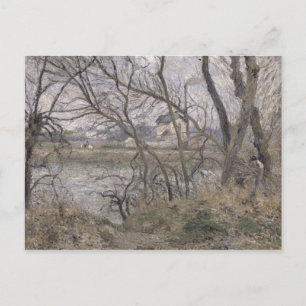 Postal Camille Pissarro   Los bancos del Oise