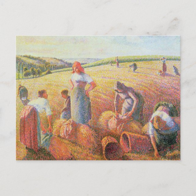 Postal Camille Pissarro | Los Gleaners, 1889 (Anverso)