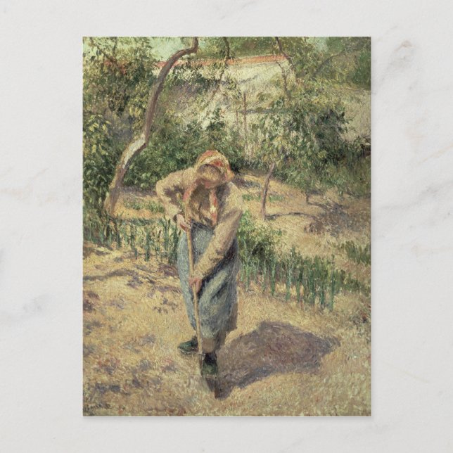Postal Camille Pissarro | Mujer cavando en un huerto, 18 (Anverso)
