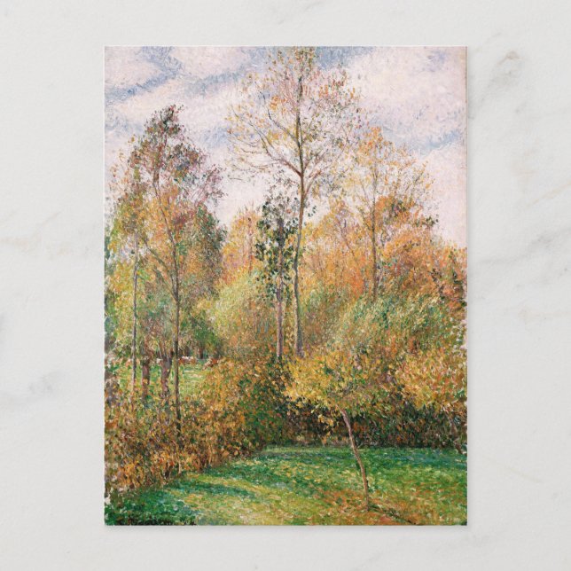 Postal Camille Pissarro - Otoño, Poplars, Eragny (Anverso)