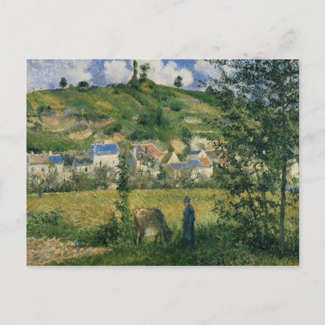 Postal Camille Pissarro | Paisaje en Chaponval, 1880 (Anverso)
