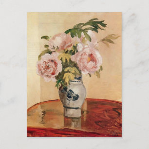 Postal Camille Pissarro-Peonies rosados