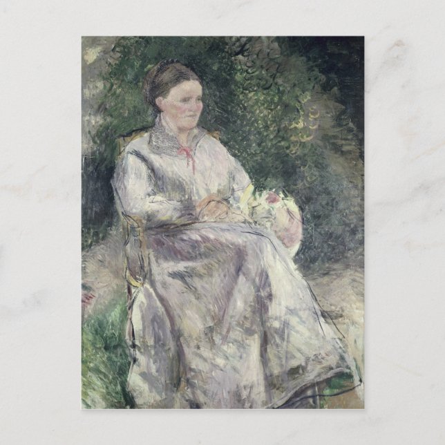 Postal Camille Pissarro | Retrato de Julie Velay, esposa  (Anverso)