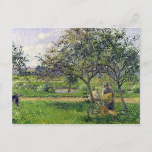 Postal Camille Pissarro   The Wheelbarrow, Orchard, c.188