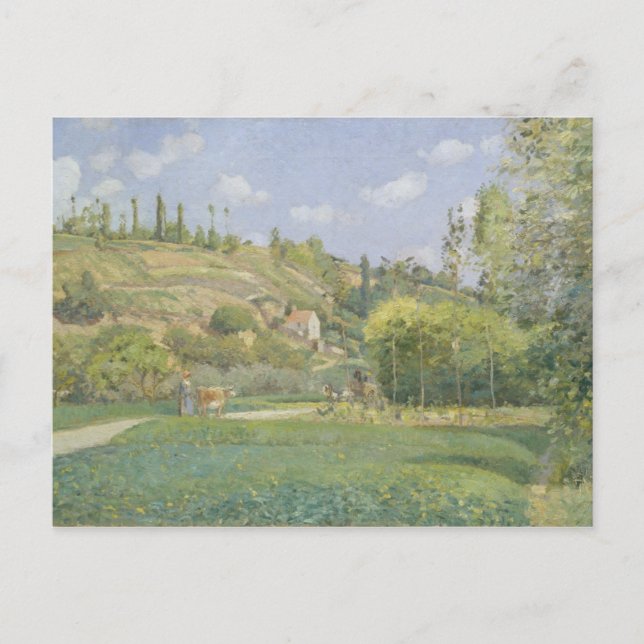 Postal Camille Pissarro | Un pastor en Valhermeil, Auvers (Anverso)