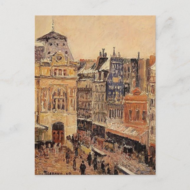 Postal Camille Pissarro - Vista de París, Rue d'Amsterdam (Anverso)