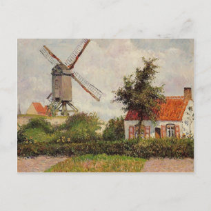 Postal Camille Pissarro-Windmill en Knokke, Bélgica