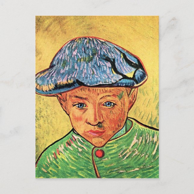 Postal Camille Roulin por Vincent van Gogh (Anverso)