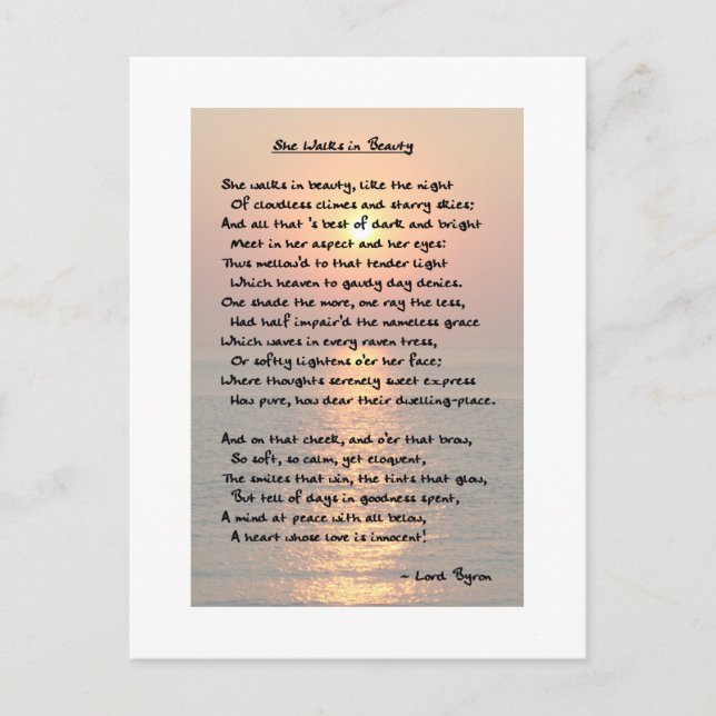 Postal Camina En Belleza/Postal Sunset De Mayo De Cabo (Anverso)