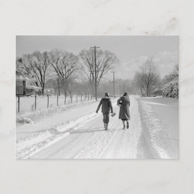 Postal Caminando a Casa Desde la Escuela, 1940 (Anverso)
