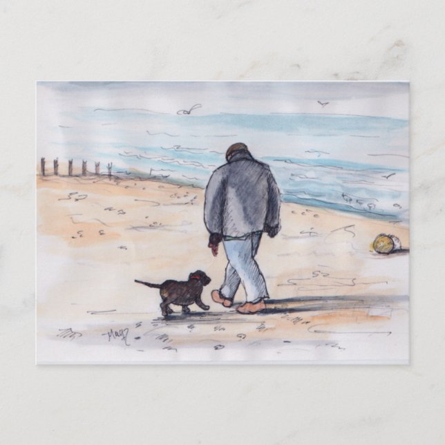 Postal Caminando el perro - 05 (Anverso)