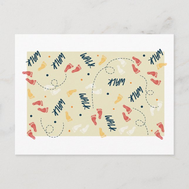 Postal Caminando juntos: Patrón de Huella de Aventura (Anverso)