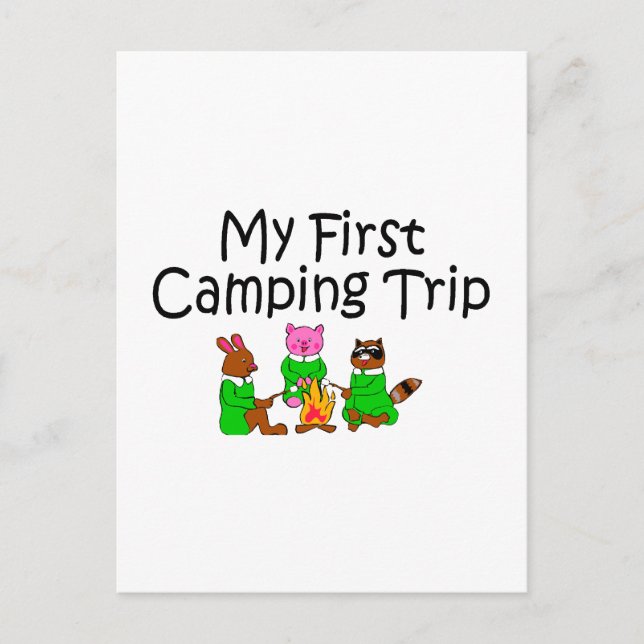 Postal Caminando mi primer viaje de camping (Anverso)