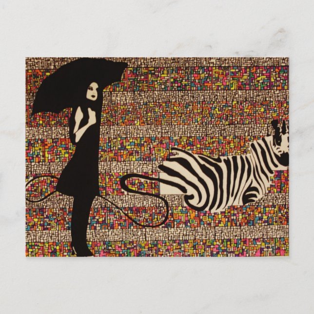 Postal caminando por la cebra (Anverso)