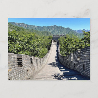 Postal Caminando por la Gran Muralla de China — Poste del