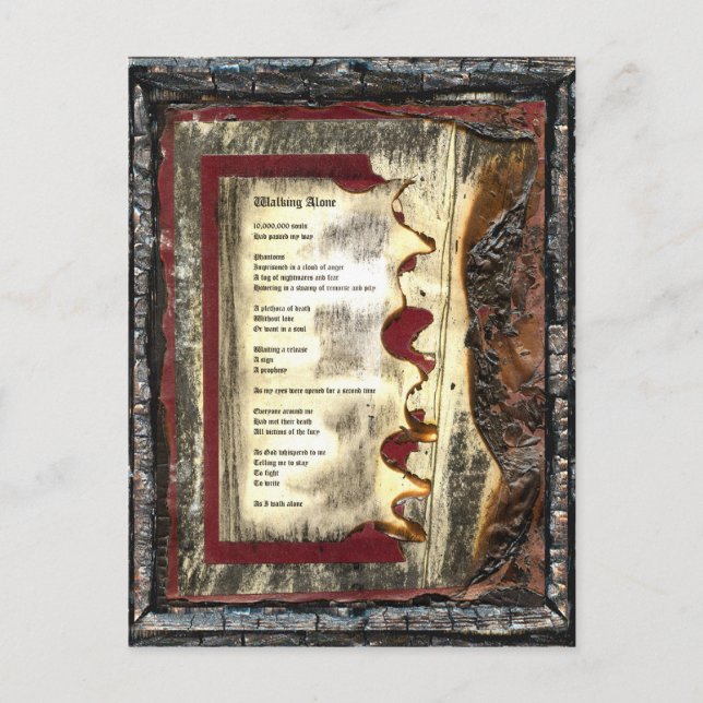 Postal Caminando solo (Anverso)