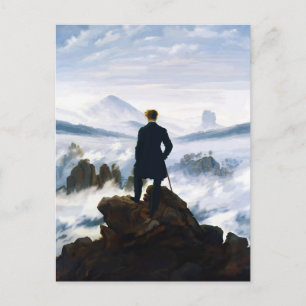 Postal Caminante sobre el mar de niebla, Caspar D Friedri