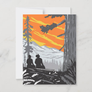 Postal Caminantes en el Parque Estatal Jedediah Smith Red