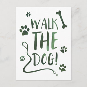 Postal caminar al perro