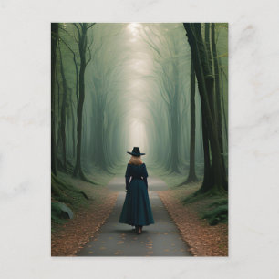 Postal Caminar por el bosque de niebla
