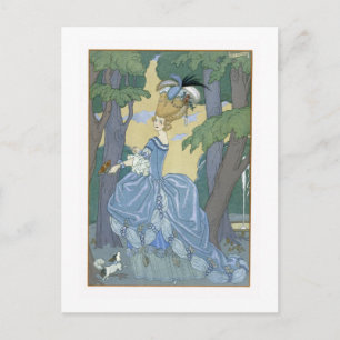 Postal Caminar por el bosque, ilustracion para 'Fetes Gal