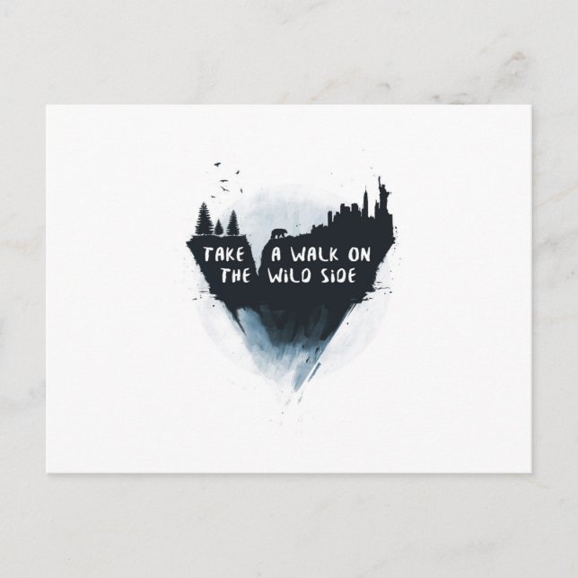 Postal Caminar por el lado salvaje (Anverso)