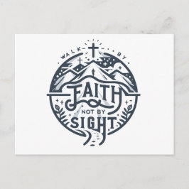 Postal Caminar por la fe no por la vista