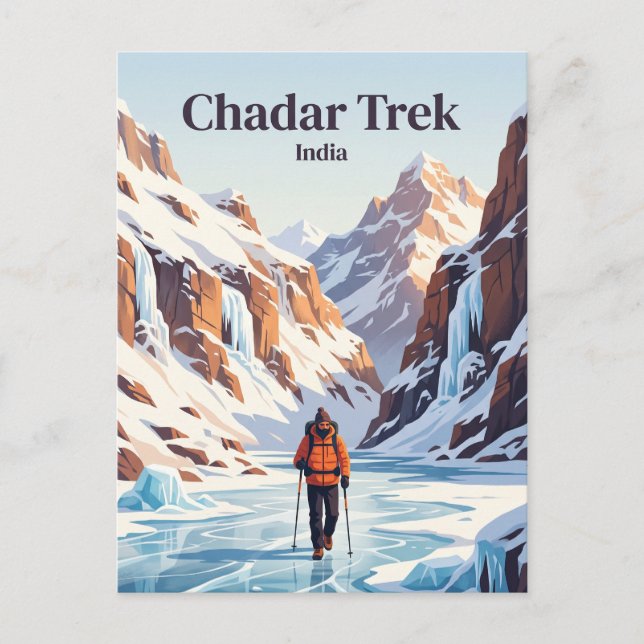 Postal Caminata Chadar India (Anverso)