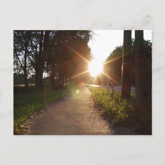 Postal Caminata de atardecer en Hungría (Anverso)