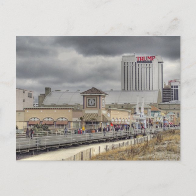 Postal Caminata en Atlantic City, NJ (Anverso)